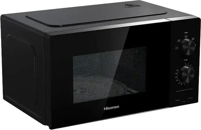 Cuptor cu Microunde Hisense H20MOBP1, Independent, Capacitate 20L, Putere 700W, 5 Nivele de Putere, Control Mecanic, Defrost Rapid, Negru