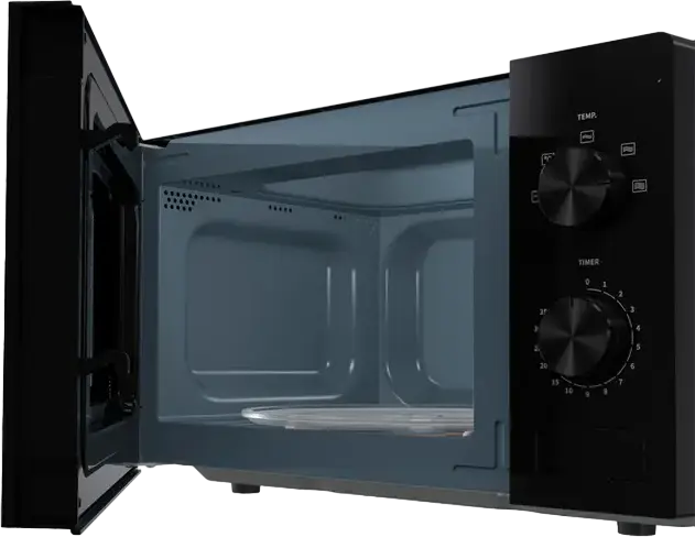 Cuptor cu Microunde Hisense H20MOBP1, Independent, Capacitate 20L, Putere 700W, 5 Nivele de Putere, Control Mecanic, Defrost Rapid, Negru