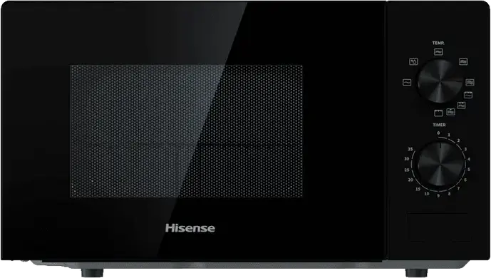 Cuptor cu Microunde Hisense H20MOBP1, Independent, Capacitate 20L, Putere 700W, 5 Nivele de Putere, Control Mecanic, Defrost Rapid, Negru