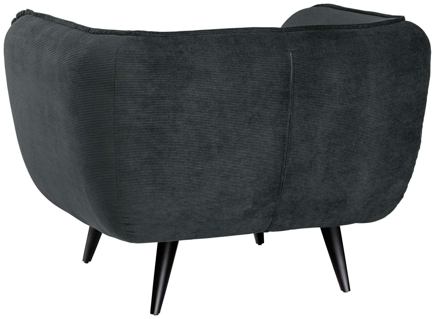 Fotoliu Lounge VEGA Kelso, Material Corduroy Ribat, Picioare Conice din Lemn de Fag, 110x88x76 cm, Rezistenta 100,000 Martindale, Utilizare Lobby