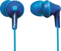 Panasonic RP-HJE125E In-Ear Canal Headphones, 10mm Dynamic Driver, 10Hz-24kHz Frequency Response, L-shaped 3.5mm Jack, Blue