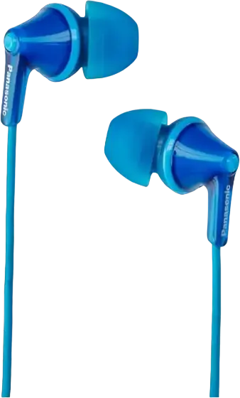Panasonic RP-HJE125E In-Ear Canal Headphones, 10mm Dynamic Driver, 10Hz-24kHz Frequency Response, L-shaped 3.5mm Jack, Blue