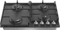 Gorenje G 641 EXB Built-in Gas Hob, 4 Burners, Enameled Steel Black Surface, Cast Iron Grates, Gas-Control Safety, 60 cm Width