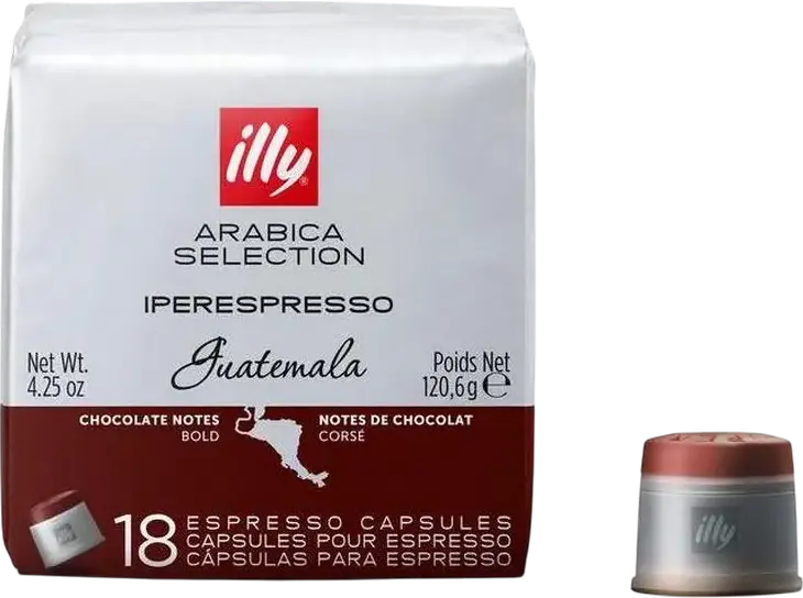 illy Iperespresso Arabica Selection Guatemala Coffee Capsules, 100% Arabica, Bold Taste with Chocolate Notes, 120.6g