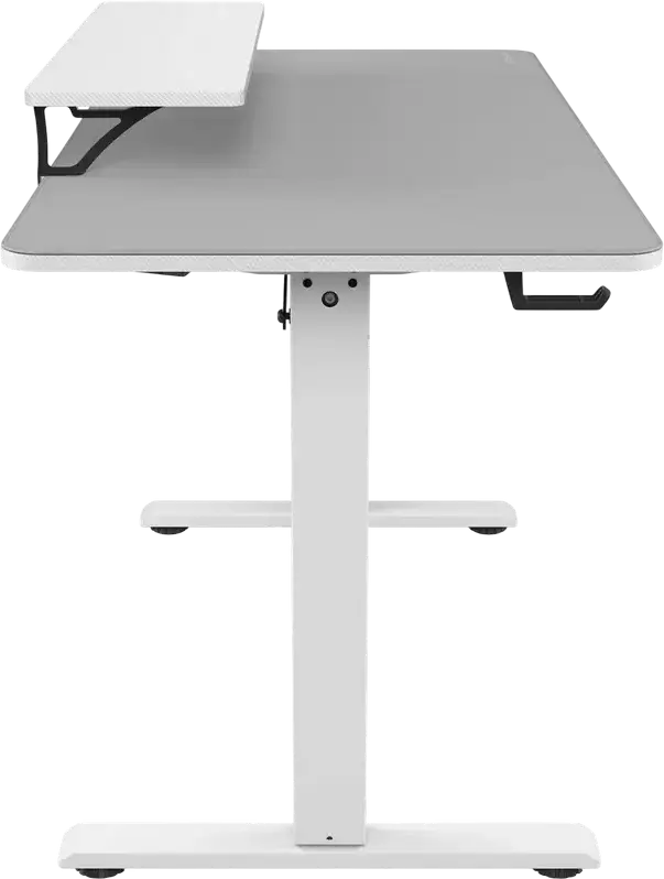 Cougar E-Star 120 Electric Height Adjustable Gaming Desk, 120x60 cm, Carbon Fiber MDF, Steel T-Leg Frame, Digital Memory Presets, White