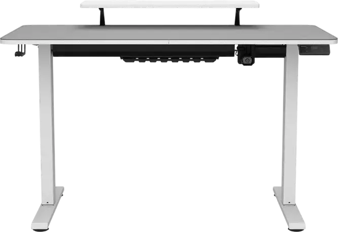 Cougar E-Star 120 Electric Height Adjustable Gaming Desk, 120x60 cm, Carbon Fiber MDF, Steel T-Leg Frame, Digital Memory Presets, White