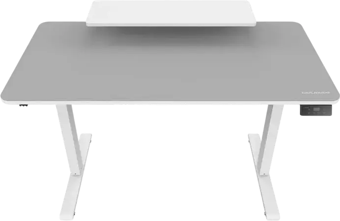 Cougar E-Star 120 Electric Height Adjustable Gaming Desk, 120x60 cm, Carbon Fiber MDF, Steel T-Leg Frame, Digital Memory Presets, White