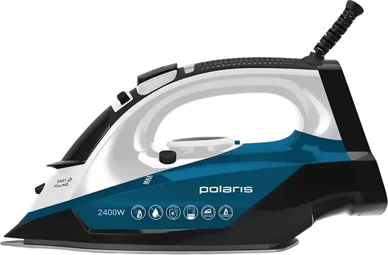 Polaris PIR 2420AK Steam Iron, 2400W, PRO 5 Ceramic Soleplate, 50g/min Constant Steam, 145g/min Steam Boost, Vertical Steaming, Anti-calc, Auto-off