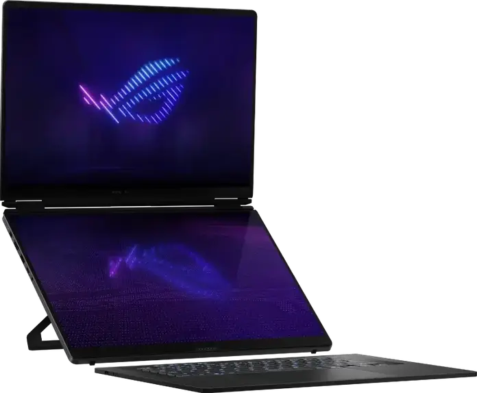 ASUS ROG Zephyrus Duo 16 GX651 Gaming Laptop, Intel Core Ultra 9 386H, 32GB LPDDR5X, 1TB SSD, RTX 5070 Ti 12GB, Dual 16" 3K OLED Touch Nebula HDR 120Hz, Win 11