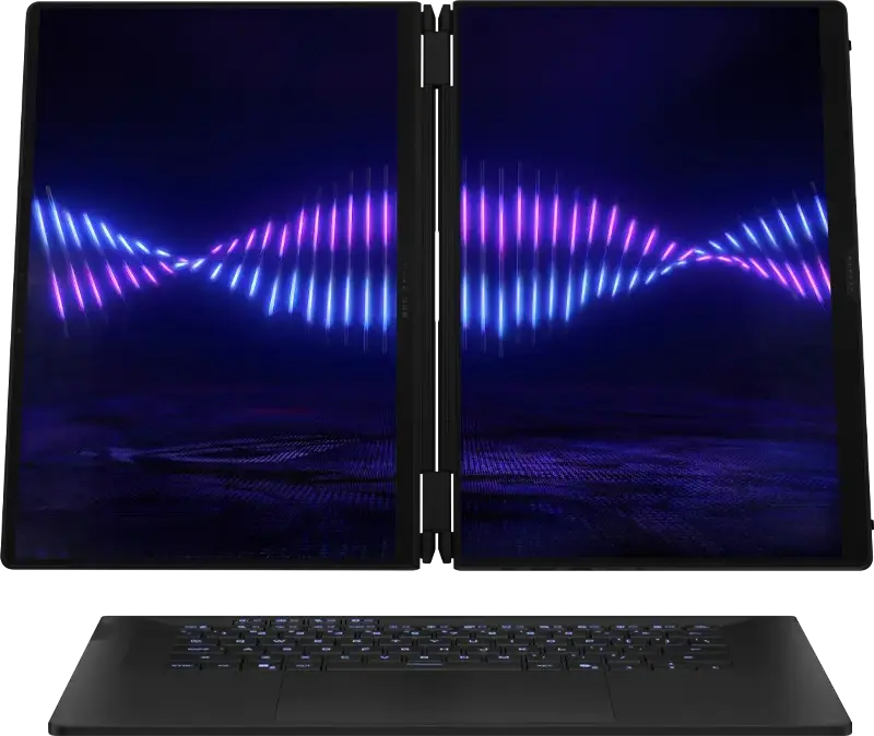 ASUS ROG Zephyrus Duo 16 GX651 Gaming Laptop, Intel Core Ultra 9 386H, 32GB LPDDR5X, 1TB SSD, RTX 5070 Ti 12GB, Dual 16" 3K OLED Touch Nebula HDR 120Hz, Win 11
