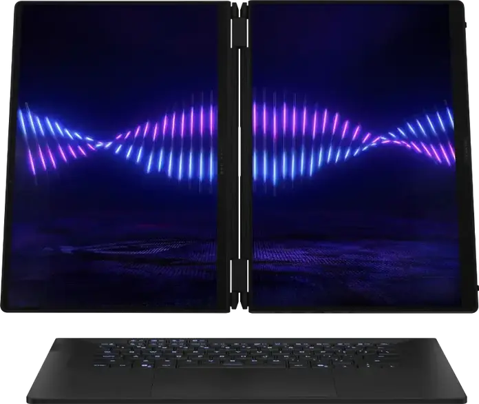 ASUS ROG Zephyrus Duo 16 GX651 Gaming Laptop, Intel Core Ultra 9 386H, 32GB LPDDR5X, 1TB SSD, RTX 5070 Ti 12GB, Dual 16" 3K OLED Touch Nebula HDR 120Hz, Win 11