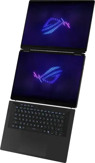 ASUS ROG Zephyrus Duo 16 GX651 Gaming Laptop, Intel Core Ultra 9 386H, 32GB LPDDR5X, 1TB SSD, RTX 5070 Ti 12GB, Dual 16" 3K OLED Touch Nebula HDR 120Hz, Win 11