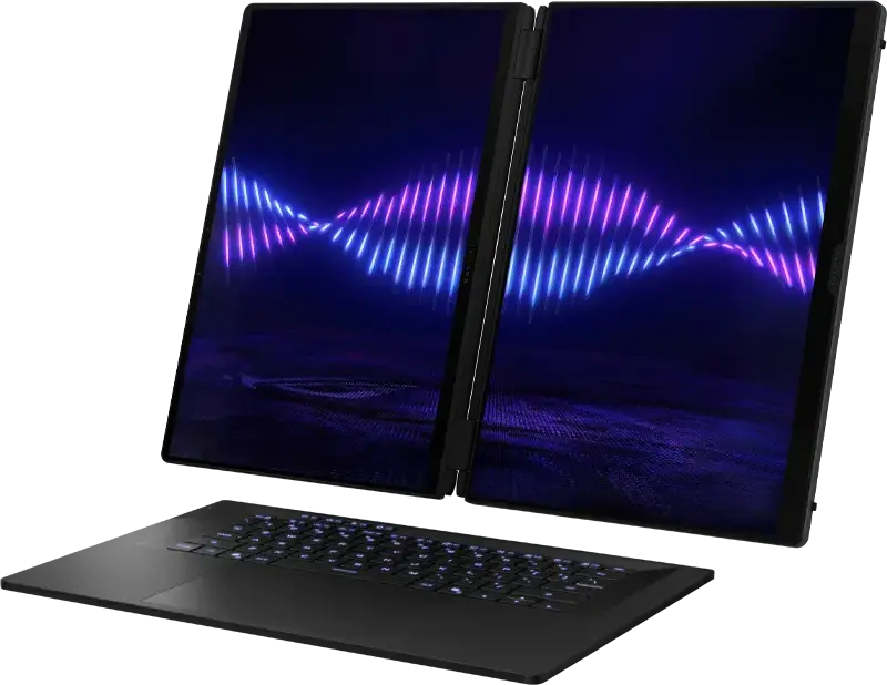 ASUS ROG Zephyrus Duo 16 GX651 Gaming Laptop, Intel Core Ultra 9 386H, 32GB LPDDR5X, 1TB SSD, RTX 5070 Ti 12GB, Dual 16" 3K OLED Touch Nebula HDR 120Hz, Win 11