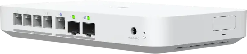 Router Ubiquiti UniFi Cloud Gateway Fiber UCG-Fiber Desktop, Procesor Quad-core ARM Cortex-A73 2.2GHz, 3GB RAM, Porturi 10G SFP+ si RJ45, IDS/IPS 5Gbps