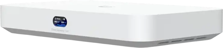 Router Ubiquiti UniFi Cloud Gateway Fiber UCG-Fiber Desktop, Procesor Quad-core ARM Cortex-A73 2.2GHz, 3GB RAM, Porturi 10G SFP+ si RJ45, IDS/IPS 5Gbps