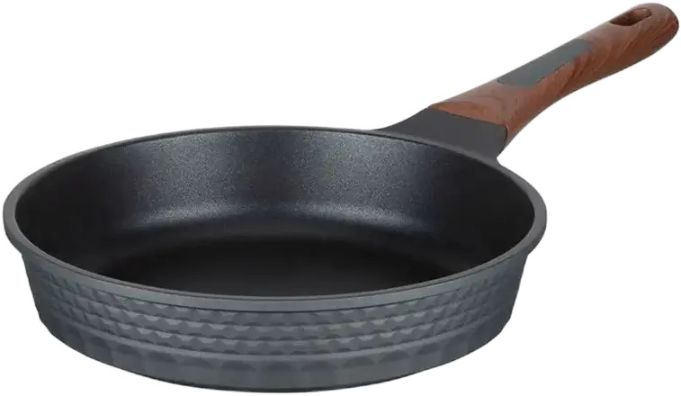 Tigaie Resto Kitchenware Capella 93510 Aluminiu Turnat, 26 cm, Strat Non-stick PFLUON, Compatibila Inductie, Maner Soft-touch Efect Lemn, Neagra
