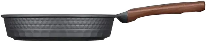 Tigaie Resto Kitchenware Capella 93510 Aluminiu Turnat, 26 cm, Strat Non-stick PFLUON, Compatibila Inductie, Maner Soft-touch Efect Lemn, Neagra