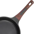 Tigaie Resto Kitchenware Capella 93510 Aluminiu Turnat, 26 cm, Strat Non-stick PFLUON, Compatibila Inductie, Maner Soft-touch Efect Lemn, Neagra