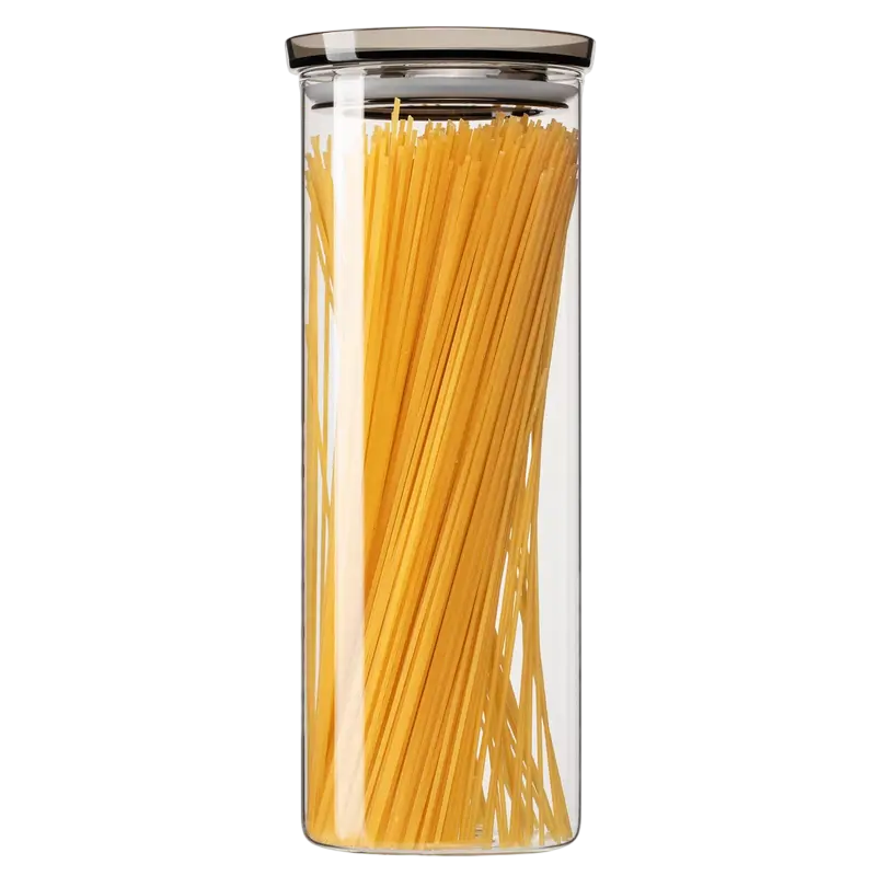 Borcan pentru alimente din sticla Ardesto Fresh AR1316SF, 1.6L cu capac etans Vacuum, recipient rotund transparent din sticla, sigur la masina de spalat
