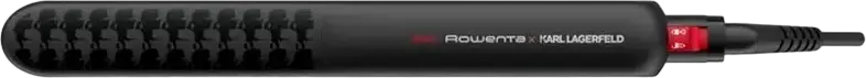 Rowenta Optiliss II SF321LF0 Karl Lagerfeld Hair Straightener, Tourmaline and Keratin Floating Plates, 130-230°C, 10 Temp Levels, Fast Heat-up, Black