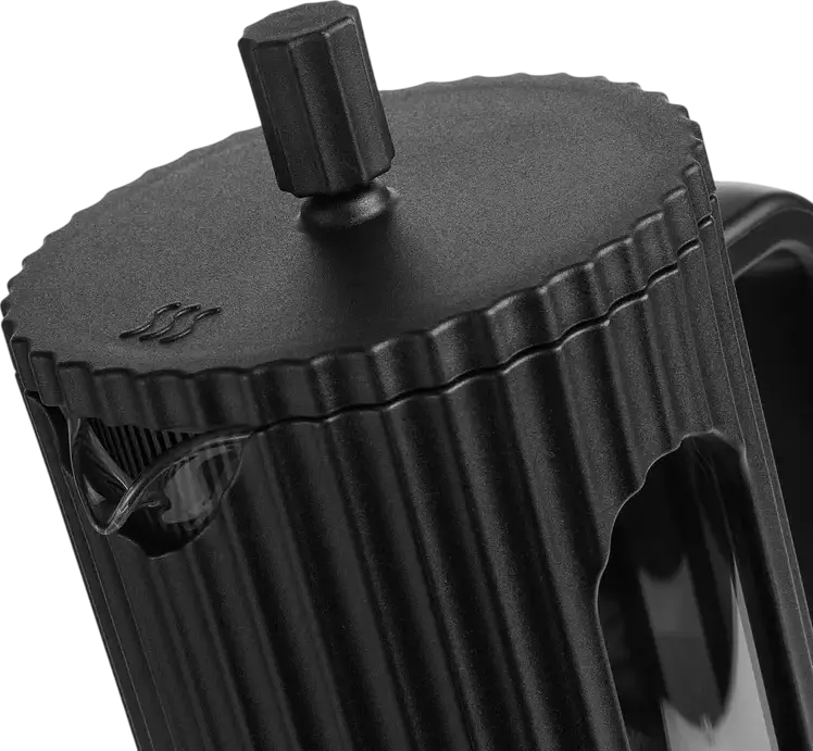 Presa pentru cafea RESTO 90531 Keid 1L, Sticla Borosilicata Rezistenta la Caldura cu Carcasa de Plastic Ribat, Filtru Inox, Negru