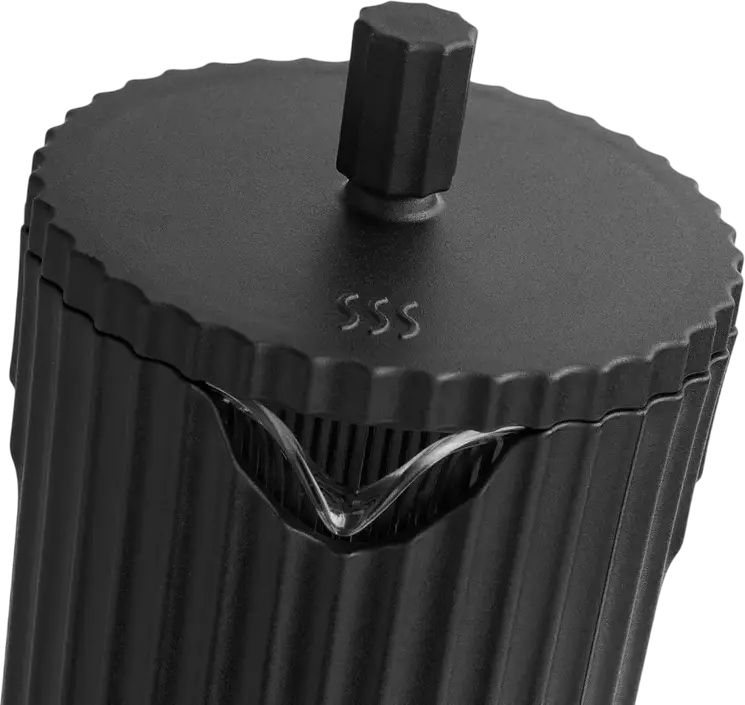 Presa pentru cafea RESTO 90531 Keid 1L, Sticla Borosilicata Rezistenta la Caldura cu Carcasa de Plastic Ribat, Filtru Inox, Negru