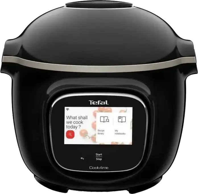Tefal Cook4me Touch CY912830 Multifunctional Multicooker, 6L Ceramic Bowl, 1600W, Wi-Fi Smartphone Control, 13 Auto Programs, Pressure Cooker, Black