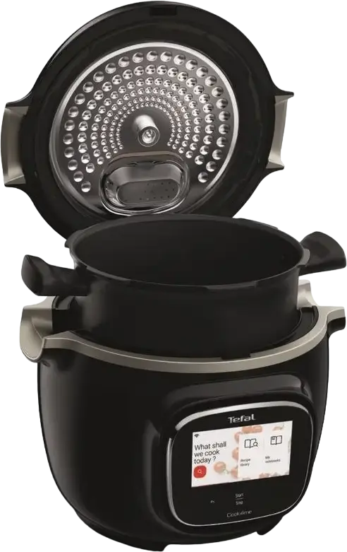 Tefal Cook4me Touch CY912830 Multifunctional Multicooker, 6L Ceramic Bowl, 1600W, Wi-Fi Smartphone Control, 13 Auto Programs, Pressure Cooker, Black