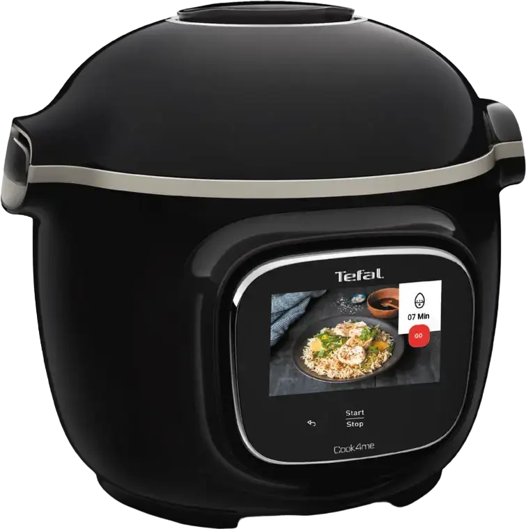 Tefal Cook4me Touch CY912830 Multifunctional Multicooker, 6L Ceramic Bowl, 1600W, Wi-Fi Smartphone Control, 13 Auto Programs, Pressure Cooker, Black