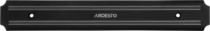 Магнитный держатель для ножей Ardesto AR2133MH Gemini, настенный органайзер для кухонных принадлежностей, черный пластик, 33 x 4.8 см