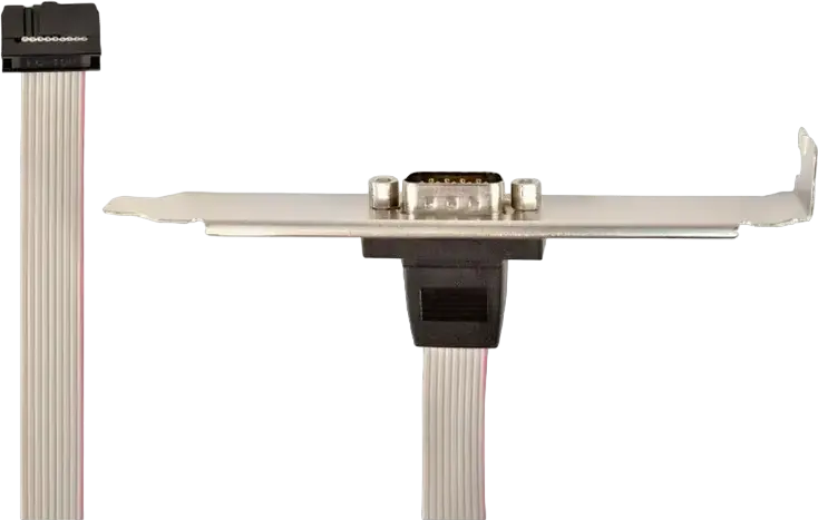 Cablexpert CCDB9RECEPTACLE Receptacul Port Serial DB9 Femela cu Bracket Metalic si Cablu IDC 2x5 Pini pentru Placa de Baza, 25 cm