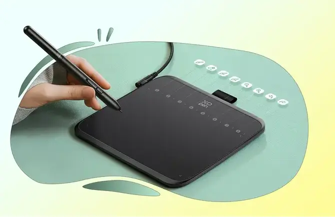 XP-Pen Deco 640 Graphics Tablet, 16384 Pressure Levels Battery-Free Stylus, 5080 LPI Resolution, USB Type-C, Windows MacOS Linux Android Chrome OS