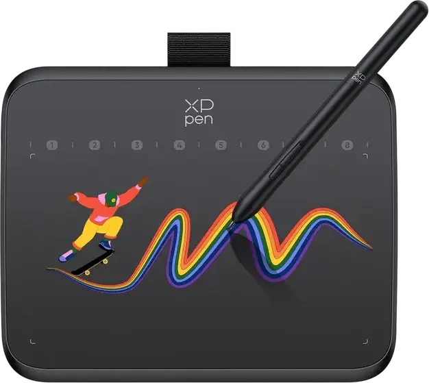 XP-Pen Deco 640 Graphics Tablet, 16384 Pressure Levels Battery-Free Stylus, 5080 LPI Resolution, USB Type-C, Windows MacOS Linux Android Chrome OS