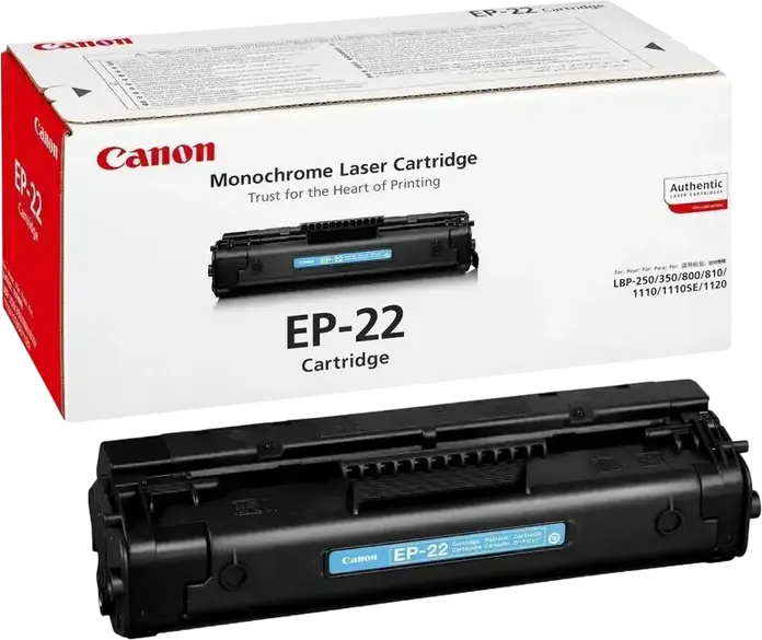 Cartus Toner Laser Monocrom Canon EP-22 Negru, Capacitate 2500 Pagini, pentru Laser Shot LBP800, LBP810, LBP1120, LBP-250, LBP-350, LBP-1110SE