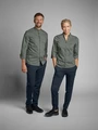 JOBELINE Lani Women's Blouse, Size 44, Three-Quarter Sleeve, Cotton-Polyester Blend, Regular Fit, Easy-Iron, Stand-up Collar, OEKO-TEX Standard 100