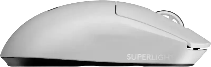 Mouse Gaming Wireless Logitech G PRO X Superlight 2, Senzor HERO 2 32K DPI, LIGHTSPEED 4000Hz, Switch-uri Hibride LIGHTFORCE, Glide PTFE, Alb, 60g