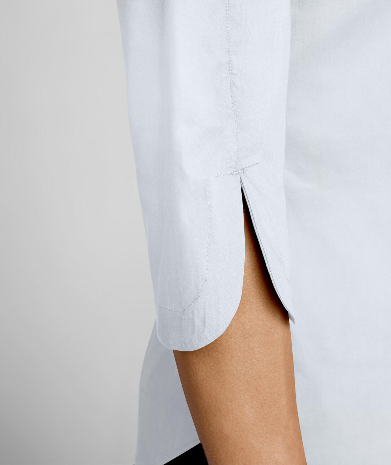 Jobeline Lani Women's Blouse, Regular Fit, Three-Quarter Sleeve, Cotton-Polyester Blend, Easy-Iron, White, OEKO-TEX Standard 100
