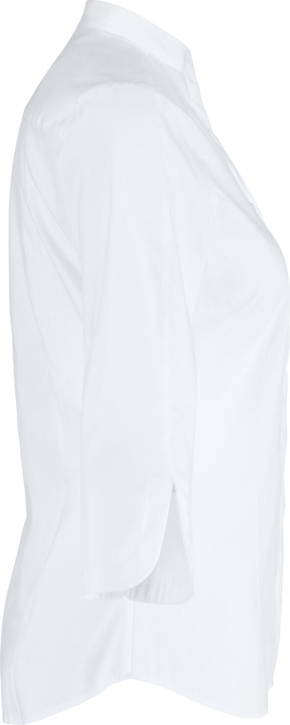 Jobeline Lani Women's Blouse, Regular Fit, Three-Quarter Sleeve, Cotton-Polyester Blend, Easy-Iron, White, OEKO-TEX Standard 100