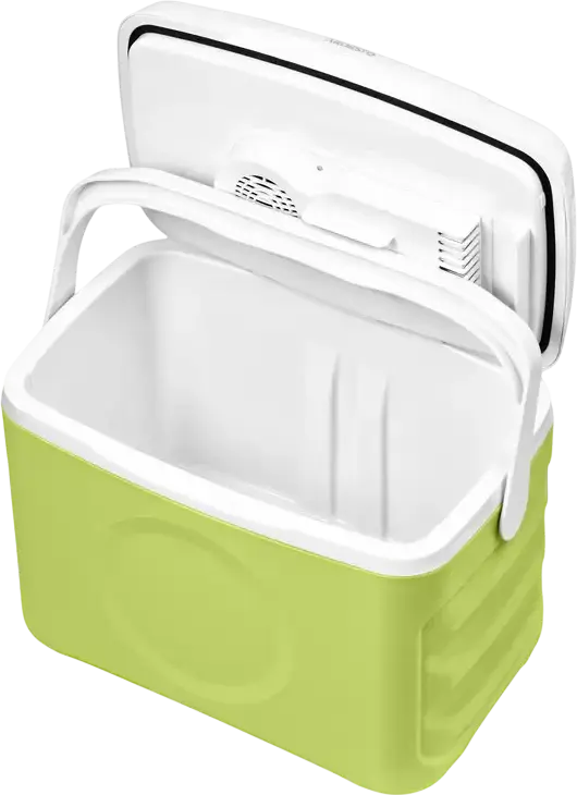 Ardesto CR-25L Thermoelectric Travel Cooler and Warmer, 2-in-1 Portable Refrigerator, 25L Capacity, AC/DC and USB Power, Plastic, Green and White