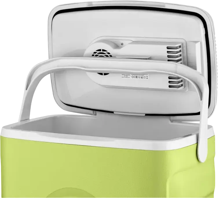 Ardesto CR-25L Thermoelectric Travel Cooler and Warmer, 2-in-1 Portable Refrigerator, 25L Capacity, AC/DC and USB Power, Plastic, Green and White
