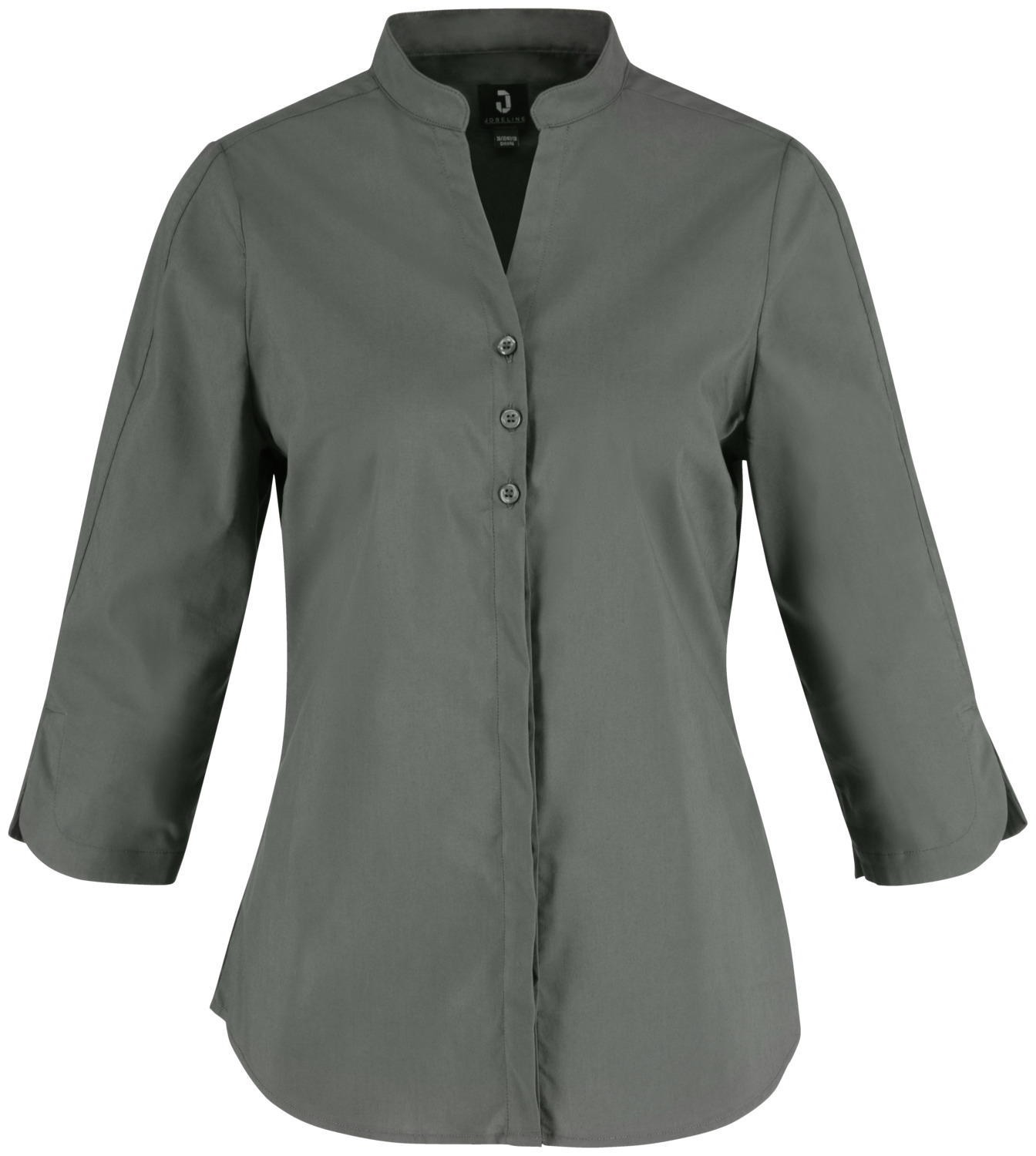 JOBELINE Lani Women's Blouse, Size 34, Three-Quarter Sleeve, Cotton-Polyester Blend, Regular Fit, Easy-Iron, Stand-up Collar, OEKO-TEX Standard 100