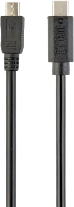 Кабель для зарядки и синхронизации Cablexpert CCP-USB2-mBMCM-6 USB 2.0, USB Type-C на micro-USB, скорость передачи 480 Мбит/с, 1.8м, черный ПВХ