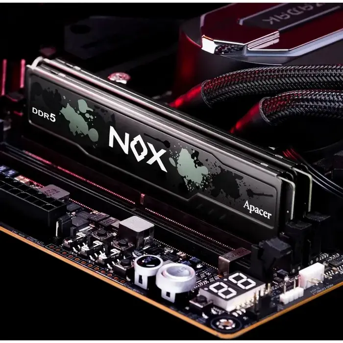 Apacer NOX 16GB DDR5 5200MHz PC5-41600 CL40 UDIMM RAM Memory Module AH5U16G52C522MBAA-1 with Aluminum Heat Sink and Intel XMP 3.0