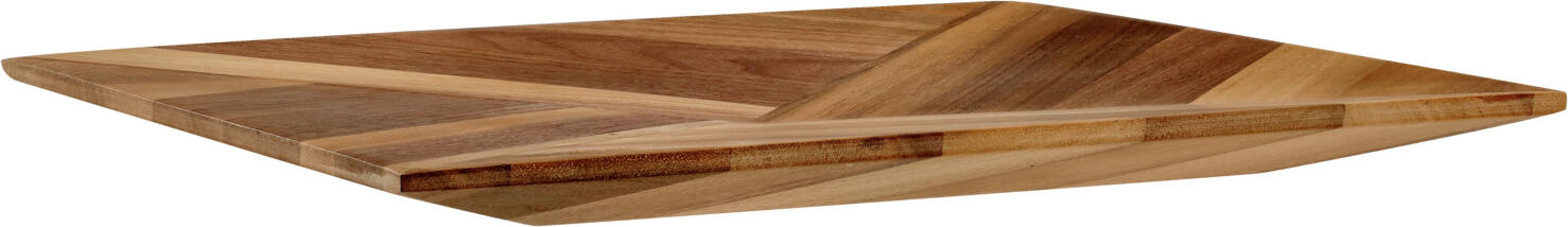 VEGA Carbo Food Board, High-Quality Walnut Wood, Herringbone Design, Tapered Shape, 23.1 x 23.1 x 1.8 cm, Food Safe Serving Board, Designed in Germany, Made in Italy