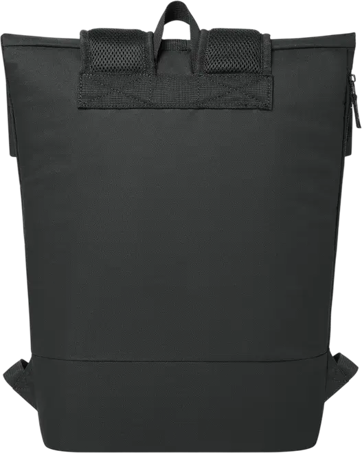 Rivacase 5567 Gremio-ECO Urban Rolltop Backpack, 15L, RPET Recycled Polyester, 15.6 inch Laptop Compartment, Black