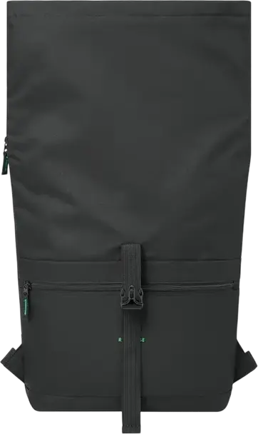 Rivacase 5567 Gremio-ECO Urban Rolltop Backpack, 15L, RPET Recycled Polyester, 15.6 inch Laptop Compartment, Black