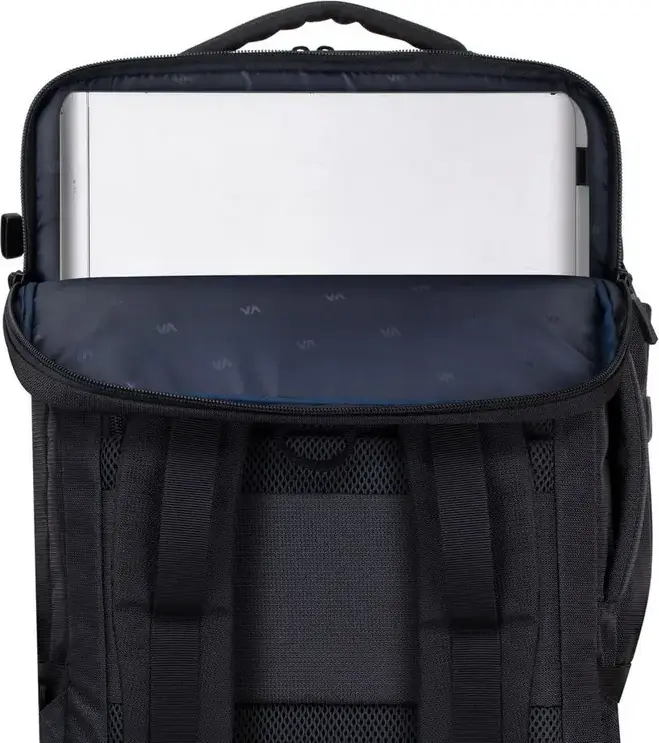 Rivacase 8461 ECO Travel Laptop Backpack for 17.3 inch Laptops and 10.5 inch Tablets, Eco-friendly rPET Polyester, Ergonomic Design, Black