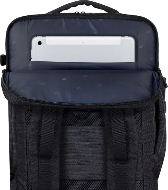 Rivacase 8461 ECO Travel Laptop Backpack for 17.3 inch Laptops and 10.5 inch Tablets, Eco-friendly rPET Polyester, Ergonomic Design, Black