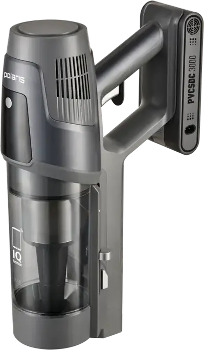 Polaris PVCSDC3000 Wi-Fi IQ Home Vertical Cordless Vacuum Cleaner, 800W, 40kPa Suction, Dry and Wet Cleaning, HEPA Filter, Li-Ion Battery, Gray