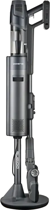 Polaris PVCSDC3000 Wi-Fi IQ Home Vertical Cordless Vacuum Cleaner, 800W, 40kPa Suction, Dry and Wet Cleaning, HEPA Filter, Li-Ion Battery, Gray